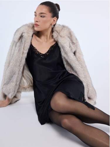 Mohito - Сатенена миди рокля - черен