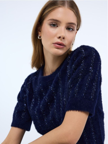 Mohito - Пуловер с къс ръкав - нави