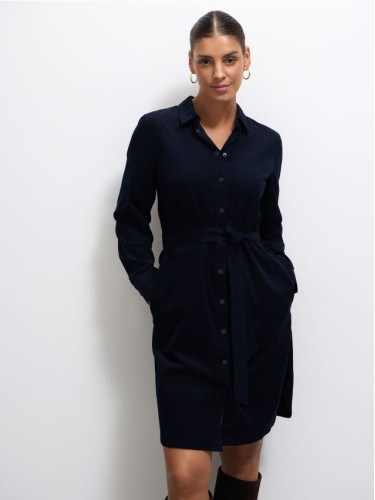 Mohito - Мини рокля от рипсено кадифе - нави
