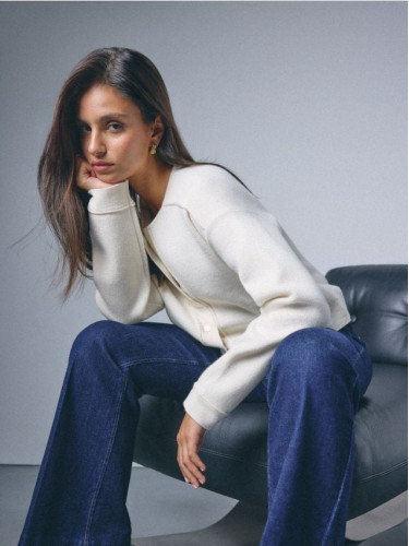 Mohito - Вълнена жилетка - кремaво