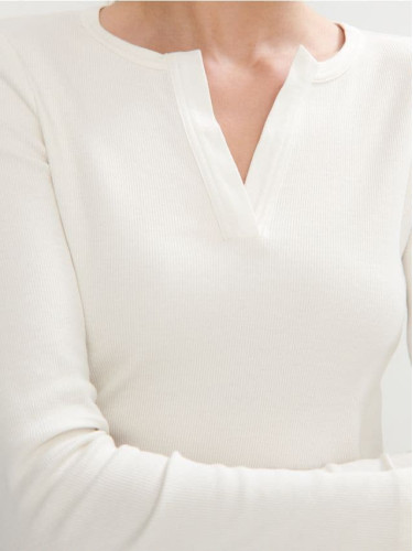 Mohito - Блуза с дълъг ръкав - кремaво