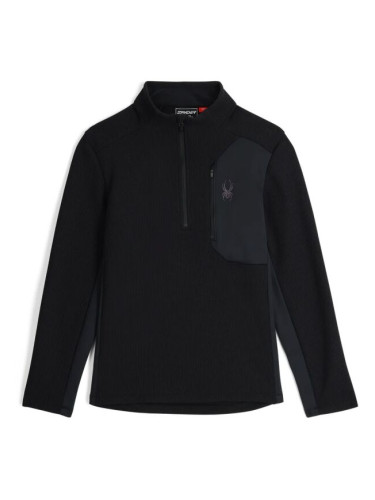 Spyder BANDIT 1/2 ZIP Мъжки функционален пуловер, черно, размер