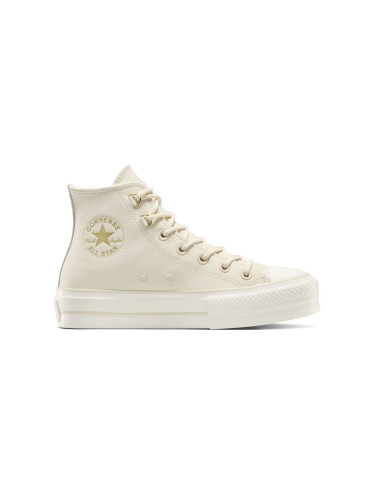 Converse Chuck Taylor All Star Lift Platform Glam Leather Жени - Спортни обувки Converse - Offwhite - A14517C-5.5 - Size: 5.5