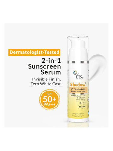FIXDERMA | Shadow SPF 50+ Invisible Serum Sunscreen, 50 ml