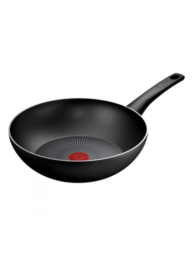 Уок Тиган Tefal C2921953 Force, 28 см, Незалепващо покритие, Thermo-Fusion, Индукция, Черен