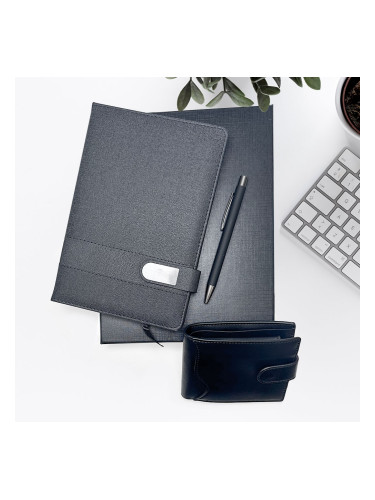 Мъжки комплект F. Bartholdi с бележник, портфейл и химикалка