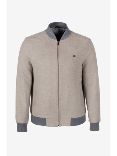 Вълнен бомбър беж