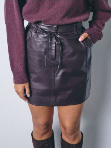 Mohito - Кожена пола - тъмно лилаво