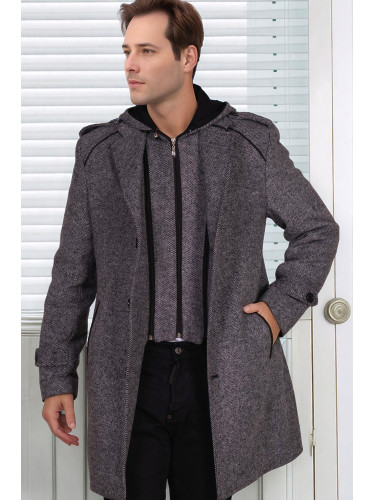 Мъжко палто, сиво