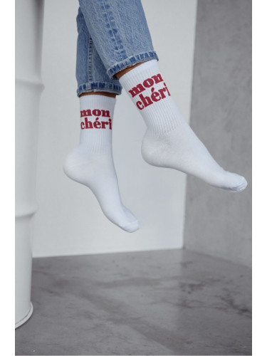 Дамски чорапи Mon Chéri бели
