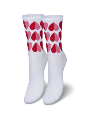 Дамски чорапи Милена сърца бели