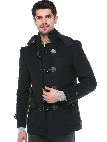 PLT8379 DEWBERRY MEN'S COAT-BLACK-1