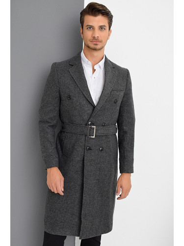 PLT8382 DEWBERRY MEN'S COAT-PATTERNED ANTHRACITE 2