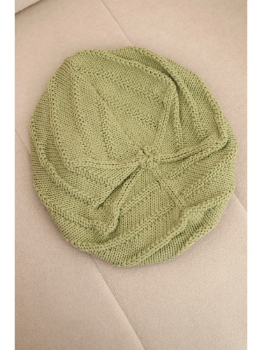 Дамска зимна вълнена шапка Kesi K378 каки