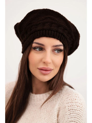 Дамска зимна вълнена шапка Кеси с декоративен мотив