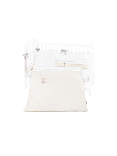 Kikkaboo Бебешки спален комплект с бродерия 6 части 70/140 Dream Big Beige 41101060130