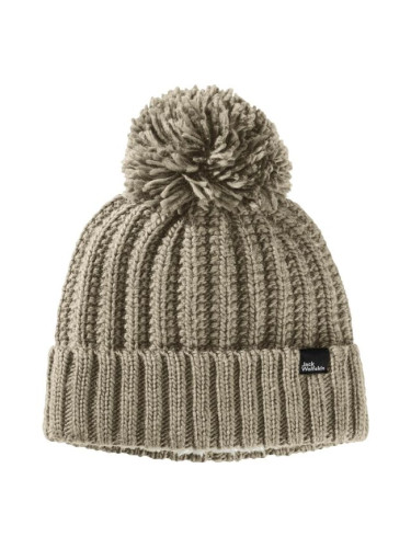 Jack Wolfskin HIGHLOFT KNIT BEANIE W Дамска зимна шапка, бежово, размер