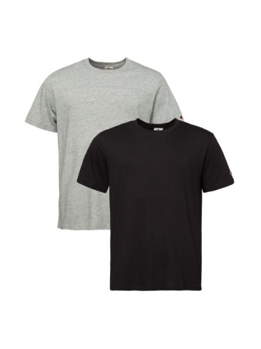 Champion TWIN SET SCRIPT SHOP Мъжка тениска, сиво, размер