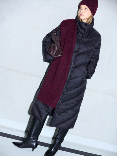 Mohito - Шал със съдържание на вълна от алпака - кестеняво