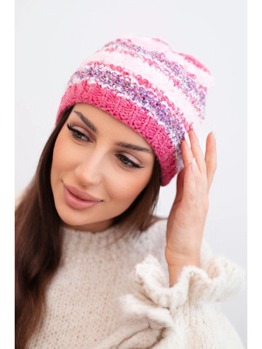 Дамска зимна шапка с декоративни кристали