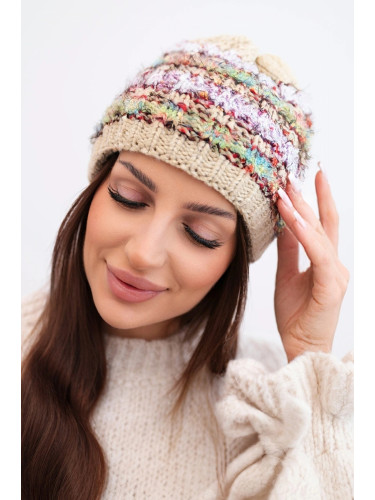 Дамска зимна шапка с декоративни кристали