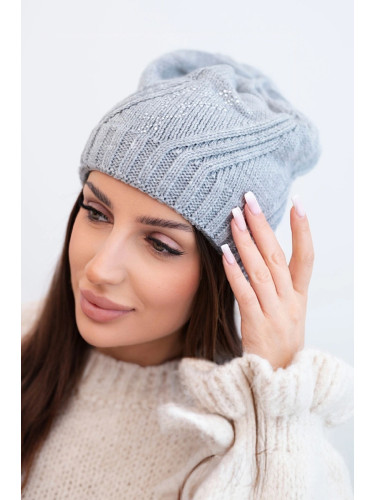 Дамска зимна шапка с декоративни кристали