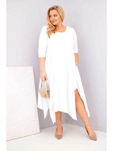 Памучна рокля с асиметричен подгъв
