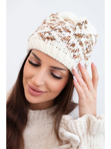 Дамска зимна шапка с декоративни кристали