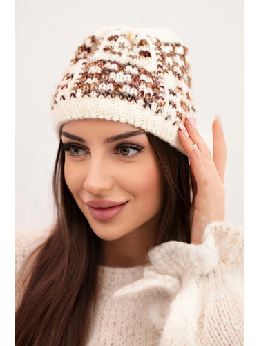 Дамска зимна шапка с декоративни кристали