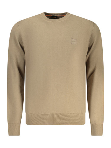 Мъжки бежов базов пуловер