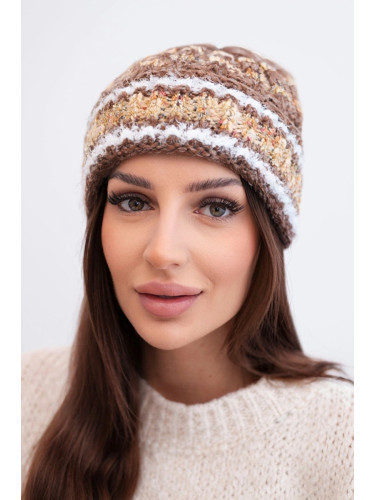 Дамска зимна шапка с декоративни кристали