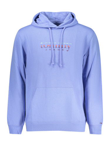 Син мъжки суичър с качулка