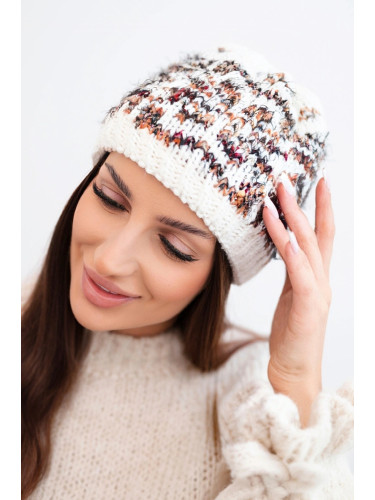 Дамска зимна шапка с норвежки мотив и кристали