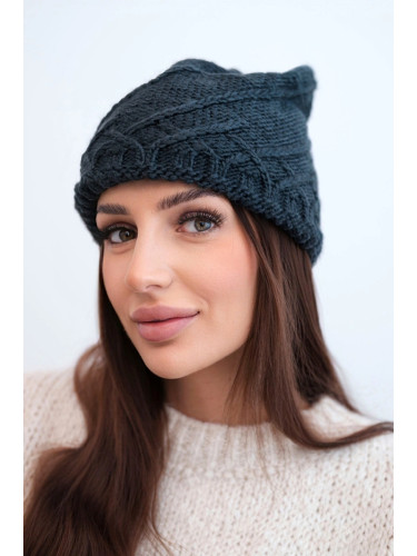 Дамска зимна шапка с декоративни кристали