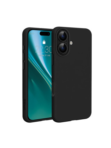 Кейс Etteri Silicone Mag case, За iPhone 17 (6.3), Черен