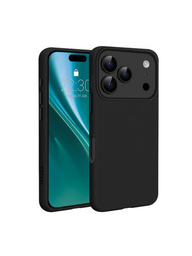 Кейс Etteri Silicone Mag case, За iPhone 17 Pro Max (6.9), Черен