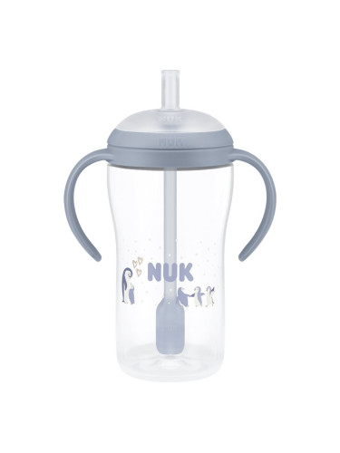 NUK Perfect Match Penguin шише със сламка 8m+ 260 мл.