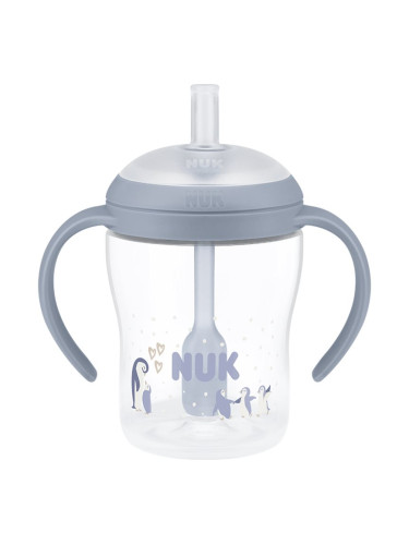 NUK Perfect Match Penguin шише със сламка 8m+ 150 мл.