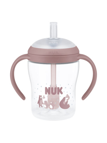 NUK Perfect Match Bear шише със сламка 8m+ 150 мл.