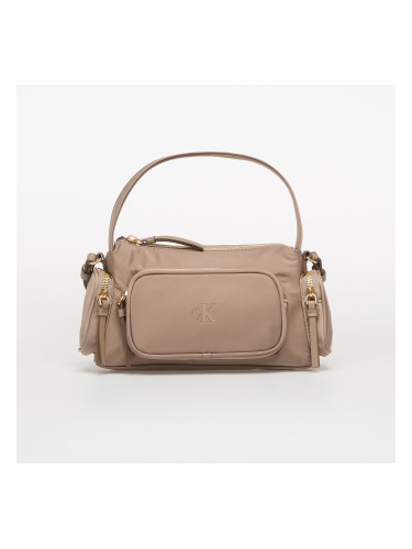 Calvin Klein Pocket Nylon Bag W/ Strap Beige Universal
