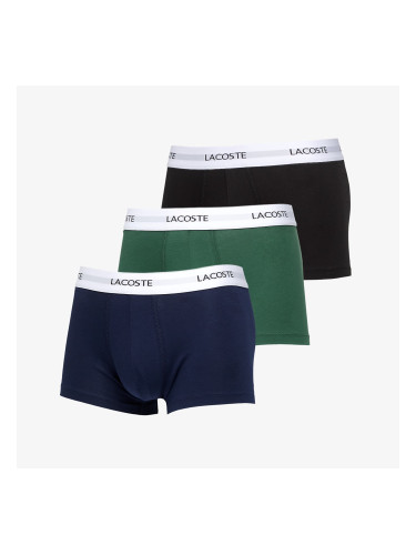 Боксерки LACOSTE 3-Pack Trunk Black/ Green-Navy Blue L