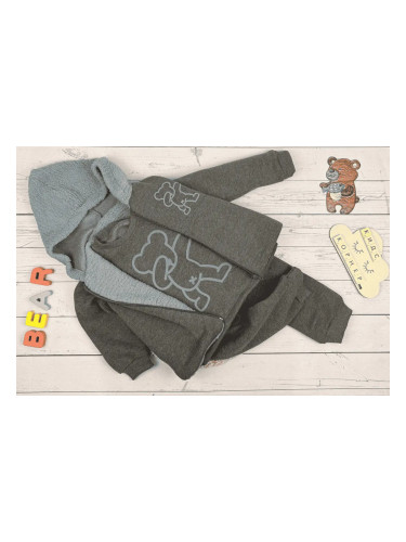 Бебешки комплект от 3 части BEAR сиво