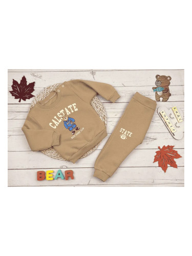 Комплект за  бебе момче от две части CALSTATE бежов