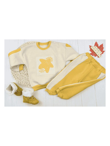 Бебешки комплект от две части Морска звезда в жълто