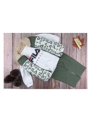 Комплект от три части с Елек FILA маслено зелено