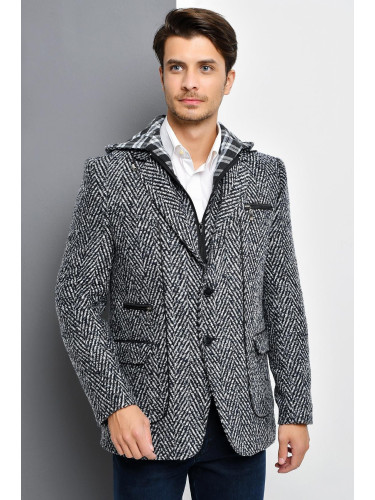 Мъжко шарено палто Dewberry