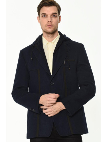 Мъжко палто Dewberry, тъмносиньо