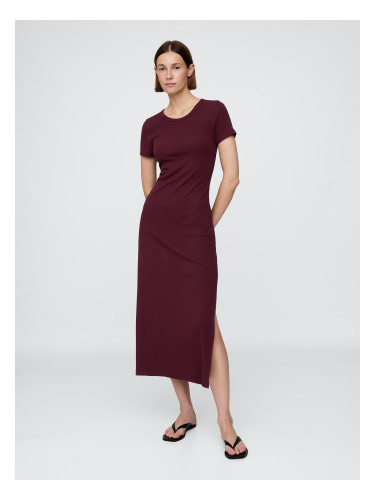 Дълга рокля GAP с оребрена принтирана материя