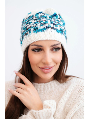 Дамска зимна шапка с норвежки модел