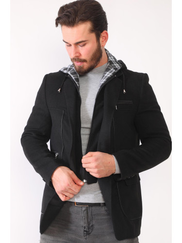 Мъжко палто Dewberry черно